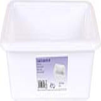 Balde Mini 0,5 L Retangular Branca (19 X 14,5 cm)