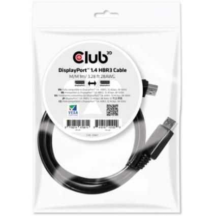 Cabo Club3D DisplayPort 1.4 HBR3 8K60Hz 4 Metros