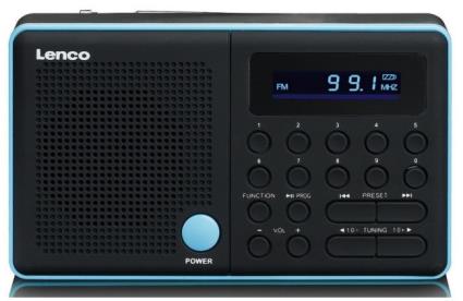 Rádio Portátil MPR 034 c/  FM, USB, CD Card (Azul) - LENCO