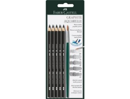 Lápis de Grafite FABER-CASTELL Aquarelle (Preto)