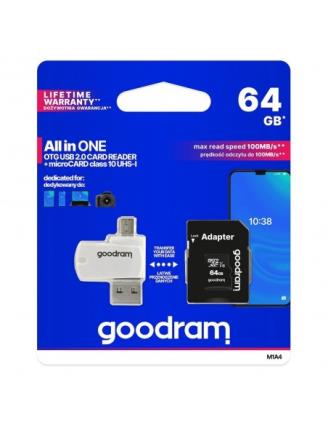 Cartão de Memória Goodram 64GB - Branco / Preto