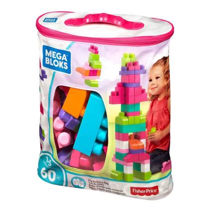 Mega Bloks Bolsa 60 Peças Rosa
