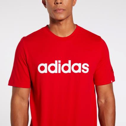 T-shirt adidas Linear Logo - Vermelho - T-shirt Homem tamanho S