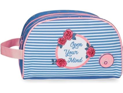 Estojo ROLL ROAD Rose Azul (26x16x12cm)