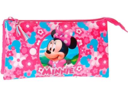 Estojo NEXT DOOR UNIVERSAL Minnie Mouse triplo Rosa (22x12x5cm)