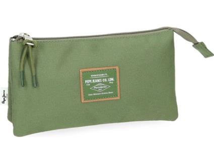 Estojo Triplo PEPE JEANS Cross Verde (22x12x5cm)