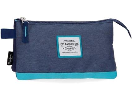 Estojo Triplo PEPE JEANS Molly Azul (22x12x5cm)