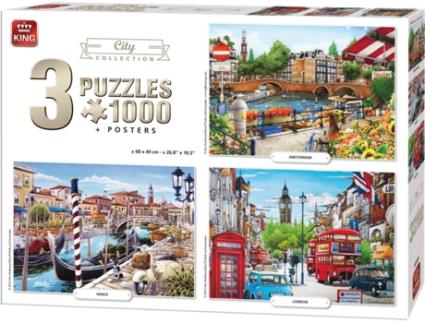 Puzzle 2D KING 3 in 1 City Collection