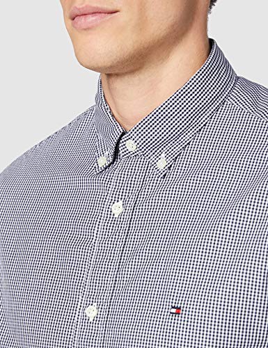 Tommy Hilfiger Camisa com corte direito, 100% algodão, aos quadrados