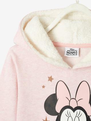 Sweat Minnie® da Disney, com capuz e detalhes fantasia rosa claro mesclado