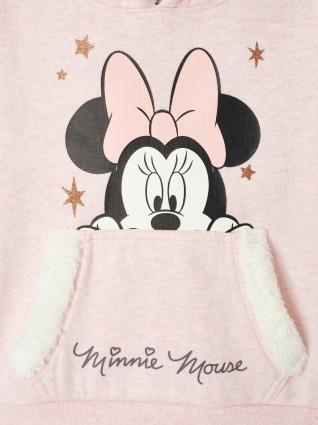 Sweat Minnie® da Disney, com capuz e detalhes fantasia rosa claro mesclado