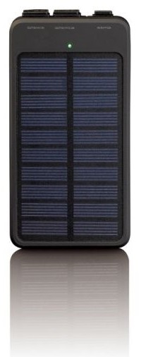 PowerBank 6000mAh c/ Carregamento Solar (Preto) - LENCO