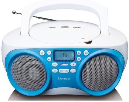 Rádio Portátil SCD 301 c/ Leitor de CDs e MP3 (Azul) - LENCO  