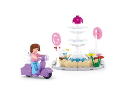 Construção SLUBAN Girls Dream - Rotunda com Fonte (Idade Mínima: 6 - 79 Peças)