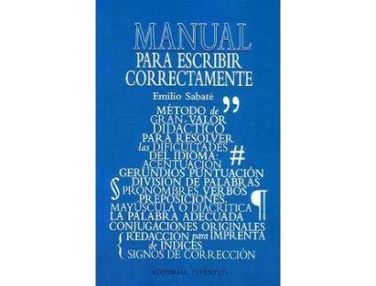 Livro Para Escribir Correctamente de Emilio Sabate (Espanhol)