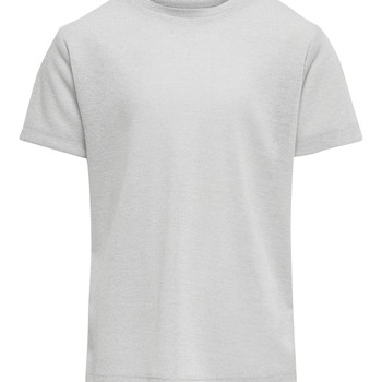 Only  T-Shirt mangas curtas KONSILVERY  Prata Disponível em tamanho para rapariga. 13 / 14 anos,8 ans,10 ans,14 ans.Criança > Menina > Roupas > Camiseta  