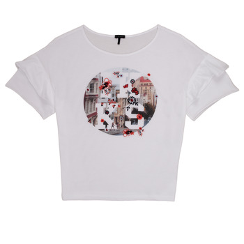 Ikks  T-Shirt mangas curtas DIBILIOU  Branco Disponível em tamanho para rapariga. 3 ans,4 ans,5 ans,6 ans,8 ans.Criança > Menina > Roupas > Camiseta  