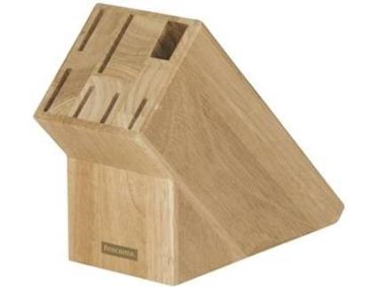 Bloco de Facas TESCOMA Woody para 6 facas tesoura trinchante/afiador