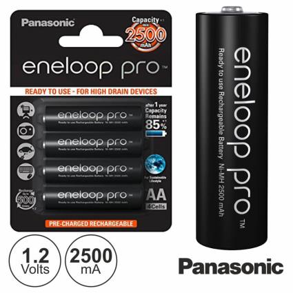 Bateria Ni-Mh Aa 1.2v 2500ma 4x Eneloop Pro Panasonic