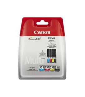 Canon CLI-551 C/m/y/bk W/O SEC Original Preto, Ciano, Magenta, Amarelo 4 Unidade(s)