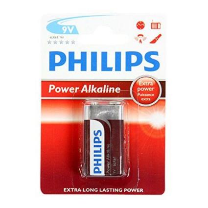 Pilha Alcalina Philips 6LR61 9V