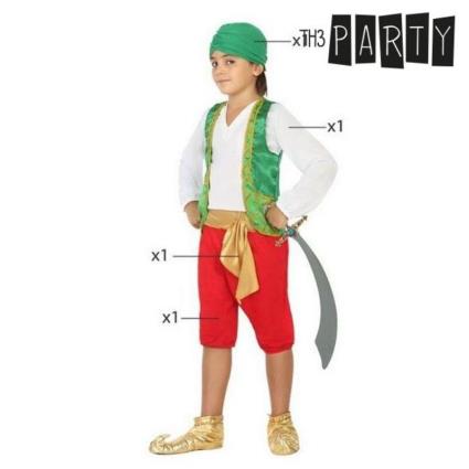 Fantasia para Crianças Pirata árabe Verde (4 Pcs) - 7-9 Anos