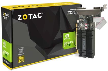 Gráfica ZOTAC GeForce® GT 710 Zone Edition 2GB GD3
