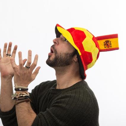 Chapéu Bola com Bandeira de Espanha en Relevo