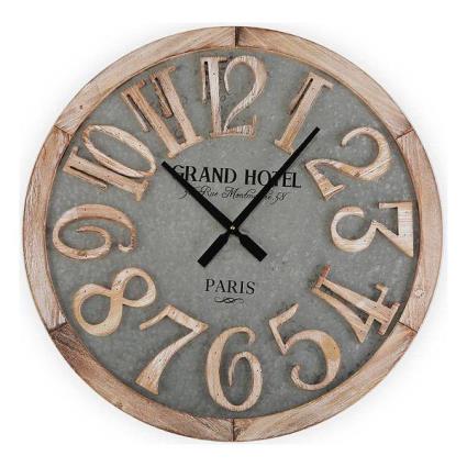 Relógio de Parede Hotel Metal Madeira MDF (5 x 60 x 60 cm)