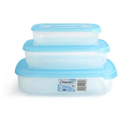 Conjunto de 3 Lancheiras Tontarelli (1 - 2 - 3 L) - Azul