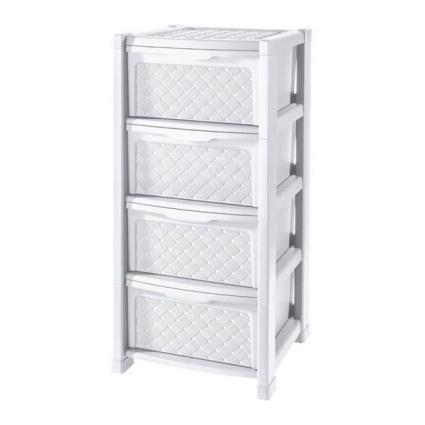 Cómoda Tontarelli Plástico 4 gavetas (38,5 x 39 x 82,5 cm) - Branco