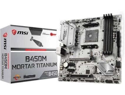 Motherboard MSI B450M Mortar Titanium (Socket AM4 - AMD B450 - Micro-ATX )