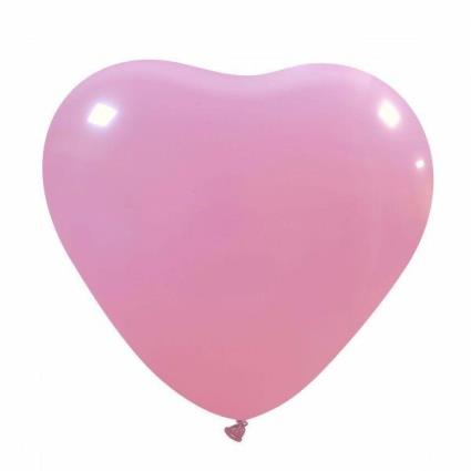Saco De 10 Balões Coração 26 Cm - Rosa