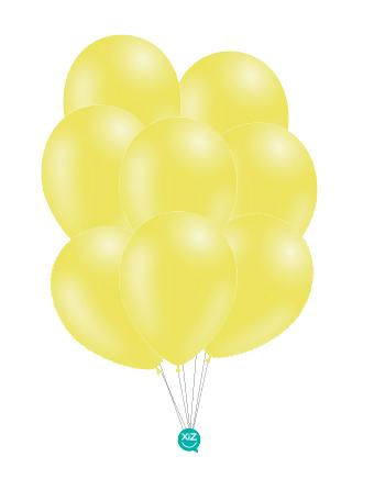 8 Balões Pastel 30 Cm - Amarelo