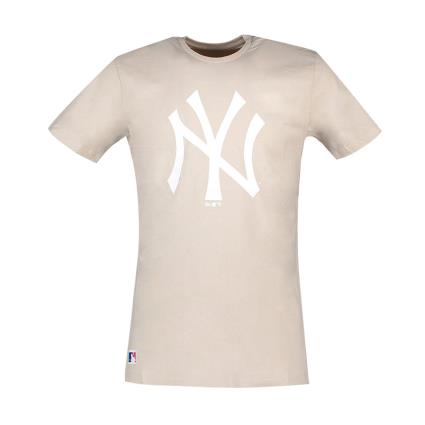 New Era Camiseta De Manga Curta Mlb Seasonal Team Logo New York Yankees M Med Beige