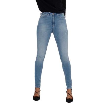 Only Jeans Paola Life High Waist Skinny Bb Azg810 XL Light Blue Denim