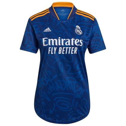 Adidas Camiseta Manga Corta Real Madrid 21/22 Segunda Equipación Woman L Victory Blue