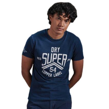 Superdry Camiseta Manga Curta Cooper Label S Heritage Washed Blue