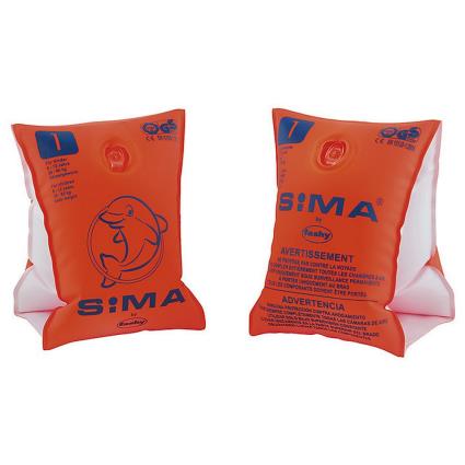 Sima Braçadeiras Swim Aid Over 60 Kg Orange / White