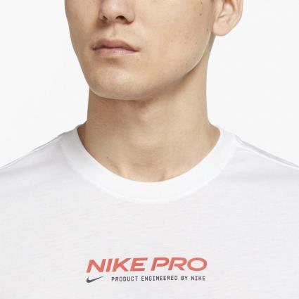 Nike Pro - Branco - T-shirt Running Homem