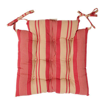 Comptoir de famille  Almofada de cadeira MARGOT  Vermelho Disponível em tamanho para senhora. 40x40 cm.Casa >Almofada de cadeira