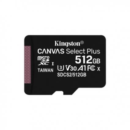 MicroSD Kingston Canvas Select Plus 512GB class10 UHS-I SDHC(100MB/s-85MB/s)