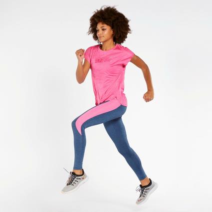 T-shirt Ipso Combi 1 - Rosa - T-shirt Running Mulher tamanho L
