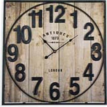 Relógio Madeira (5 x 59,5 x 59,5 cm)