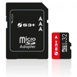 Cartão de Memória Micro SDXC S3PLUS 32GB UHS-I U1 Class 10 com adaptador