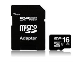 Cartão de Memória Micro SD com Adaptador  SDHC Preto - 16 GB