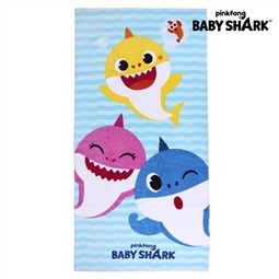Toalha de Praia Baby Shark Azul (70 x 14