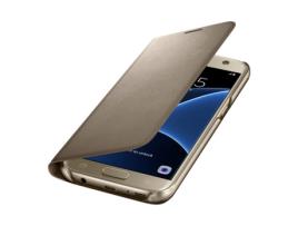 Capa SAMSUNG Galaxy S7 Led View Dourado