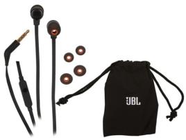 Auriculares Com fio JBL T 290 (In Ear - Microfone - Preto)