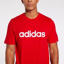 T-shirt adidas Linear Logo - Vermelho - T-shirt Homem tamanho L